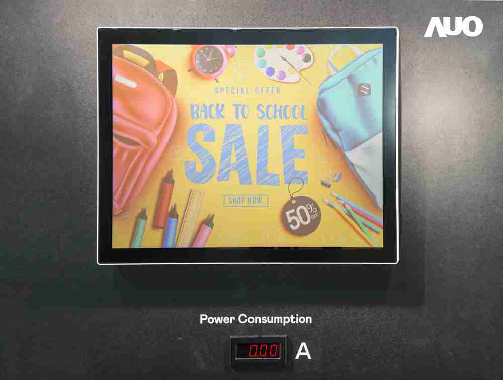 人生就是博展示胆固醇液晶超低耗能户外全彩显示器，，ChLC（胆固醇液晶）以双稳态技术使静态显示零功耗，，具省电、、、、高彩度、、环保的特性，，还整合软硬件系统解决方案，，，，可透过单一云端平台管理